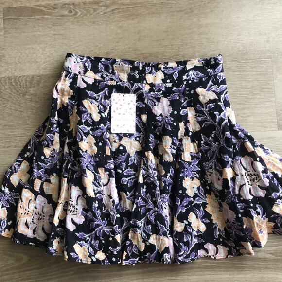 free people end of the island godet skirt size 0 new - Picture 4 of 6